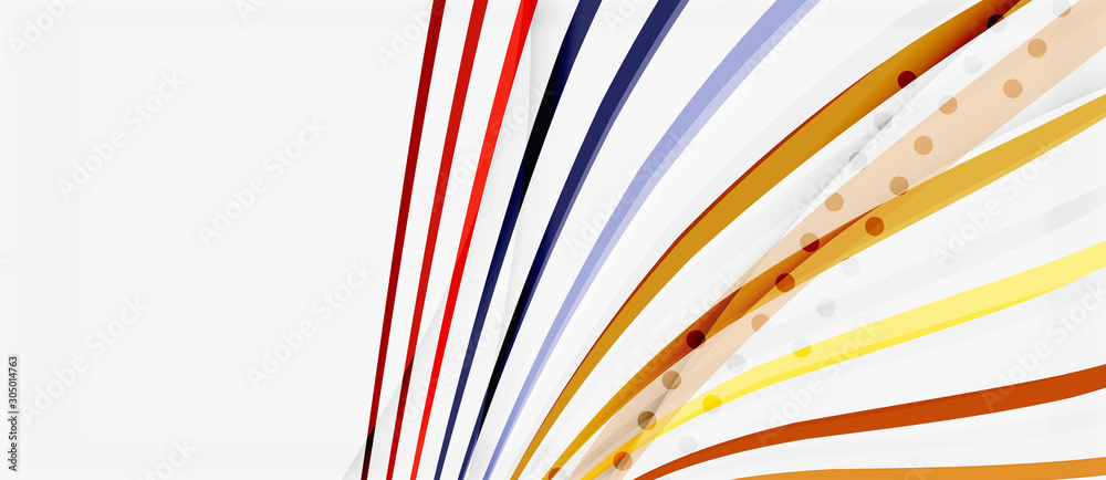 Obraz premium Trendy color stripes lines wave, great design for any purposes. Vector line pattern. Vector geometric background