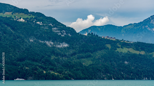 Switzerland, Panoramic view on green Alps near Seelisberg