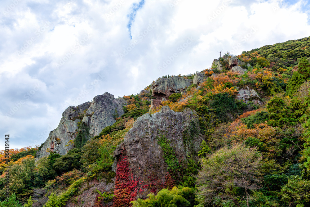 Naklejka premium 石見城跡 竜嵓山 ruin of castle