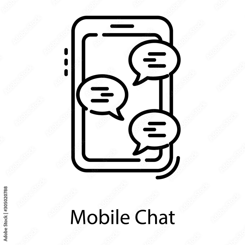  Mobile Chat Vector 