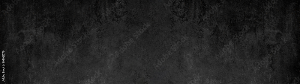 black grey anthracite stone concrete texture background panorama banner long - obrazy, fototapety, plakaty 