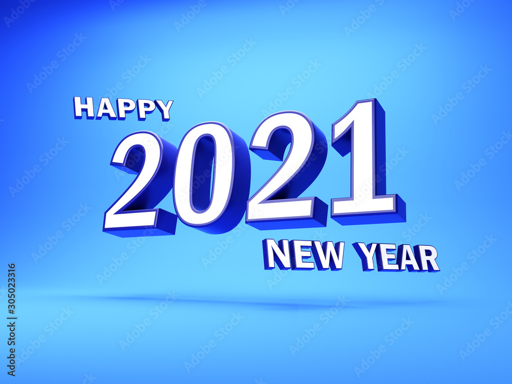 New Year 2021 Creative Design Concept - 3D Rendered Image New Year 2021 Creative Design Concept - 3D Rendered Image