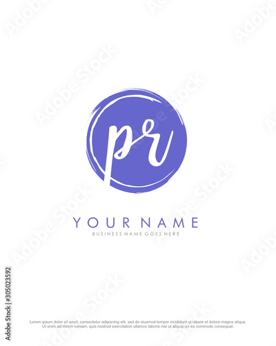 P R PR initial splash logo template vector. A logo design for company and identity business.