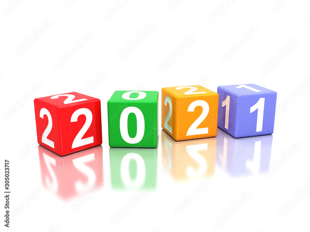 New Year 2021 Creative Design Concept - 3D Rendered Image New Year 2021 Creative Design Concept - 3D Rendered Image