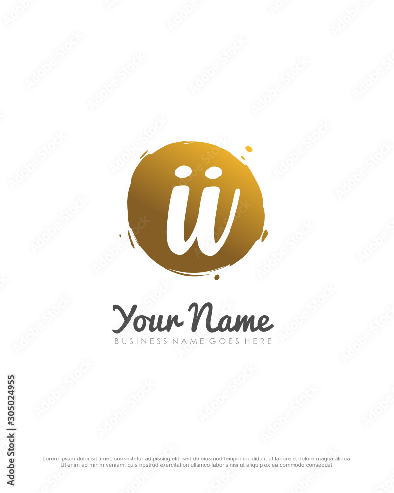 I II initial splash logo template vector. A logo design for company and identity business. I II initial splash logo template vector. A logo design for company and identity business.