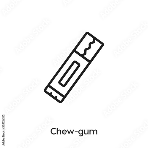 chew gum icon vector sign symbol