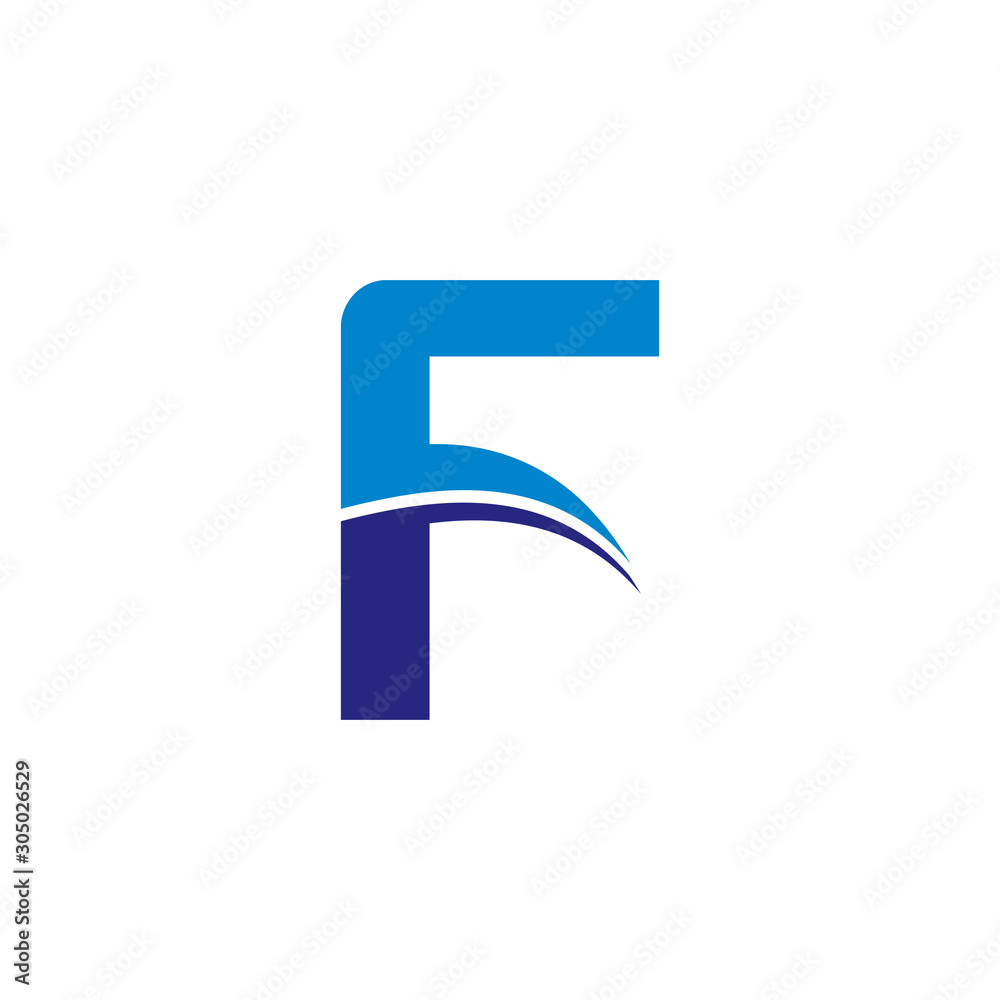Initial Letter F Wave Alphabet Logo Vector Design. Aviation Shape Branding Corporate business F Letter Logo with Blue. Initial Letter F Wave Alphabet Logo Vector Design. Aviation Shape Branding Corporate business F Letter Logo with Blue.