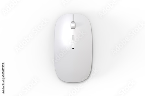 Blank promotional computer mouse for promotional branding. 3d render illustration. photo