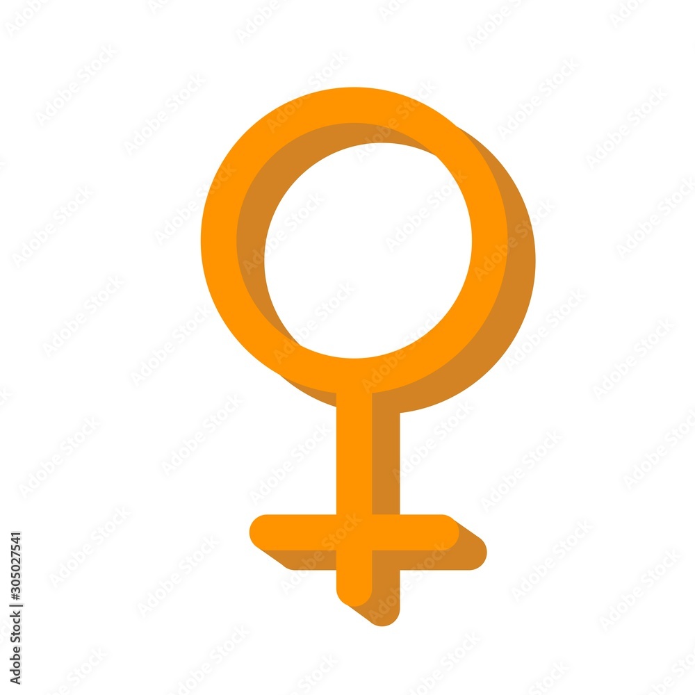 Icon of feminine belonging. Female sign. The fight for the right to equality. Girl power concept vector