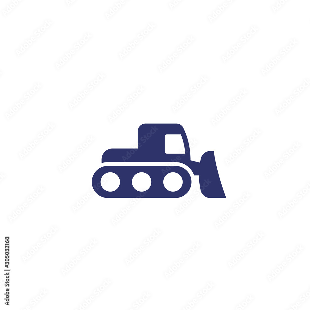 snowplow icon on white, vector