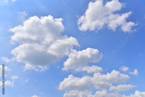 blue sky with white clouds