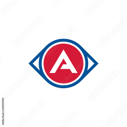 Free Download Letter A Icon Design With Vision Circle. Glance or Eye Letter Creative Business Alphabet Logo Icon. A Logo Icon. Branding Icon Letter. - GFXLoad