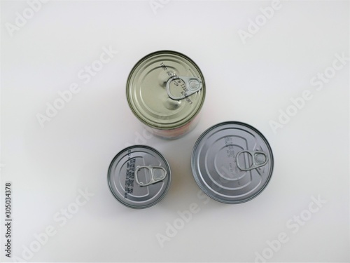 Three cans seen from above