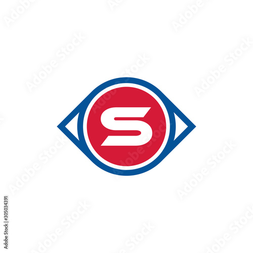 Letter S Icon Design With Vision Circle. Glance or Eye Letter Creative Business Alphabet Logo Icon. S Logo Icon. Branding Icon Letter.
