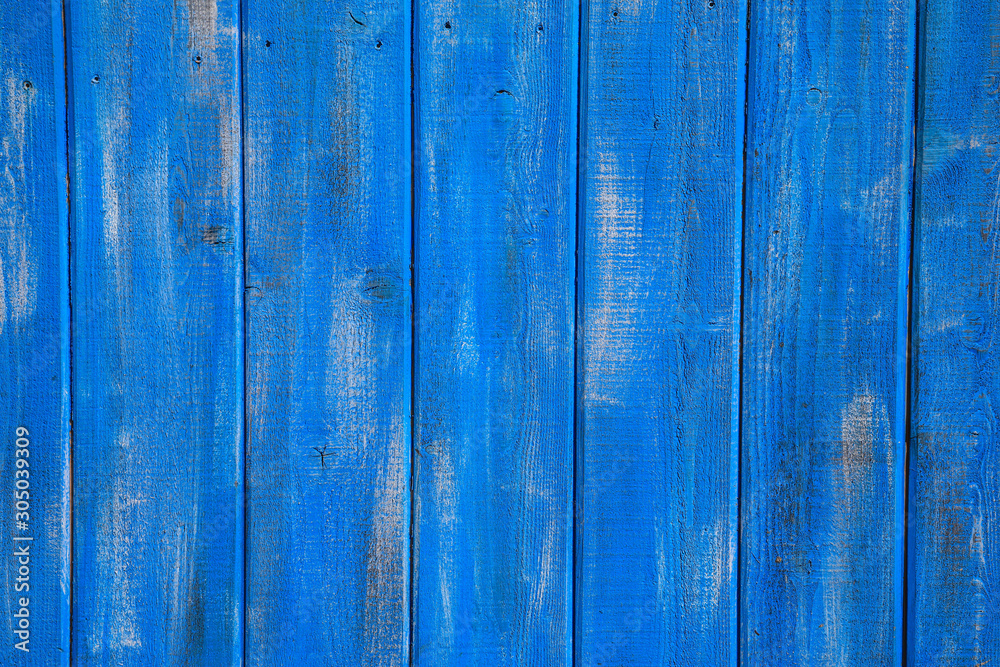 Obraz premium Rustikale blaue Holzwand