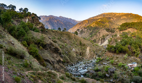 Panorama of Mountains in Dharamshala, Himachal Pradesh, India © Zamarreñian