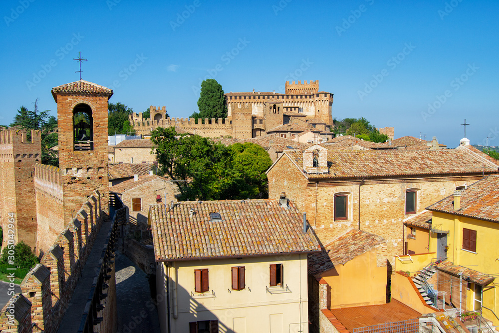 fortress of Gradara, historical medioeval village in Italian Marche region