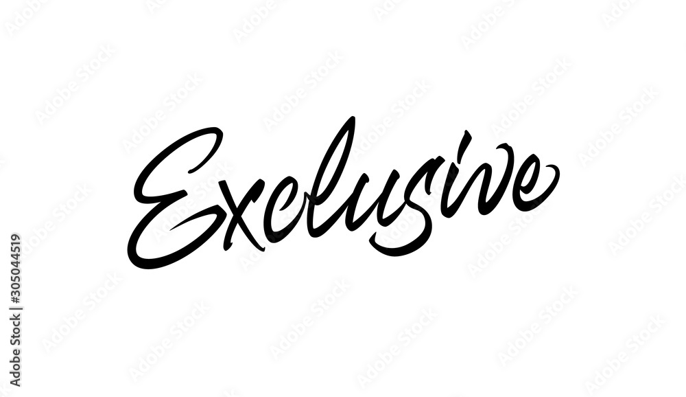 Exclusive vector lettering. Handwritten text label. Freehand typography design Exclusive vector lettering. Handwritten text label. Freehand typography design