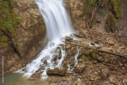 Looking at the base of the waterfall at the entrance of the Kitzlochklamm, a deep gorge near Zell am See photo