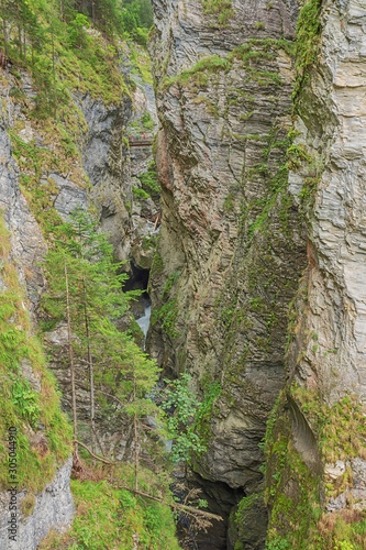 The narrow part of the Kitzlochklamm, a deep gorge near Zell am See