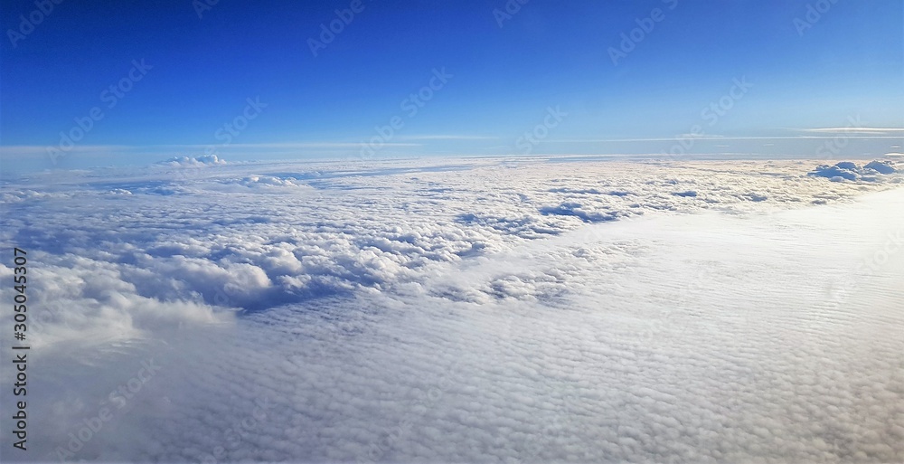 a cloud ceiling seen from above