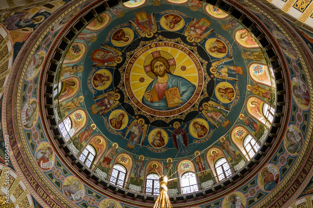 Interior of Saint Nicholas Cathedral in Yevpatoria, Crimea 