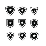 Set of shield star logo icon design vector illustration