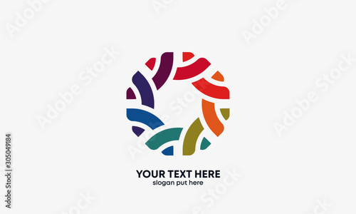 Global Community Logo. Community human Logo template vector. Community health care. Abstract Community logo
