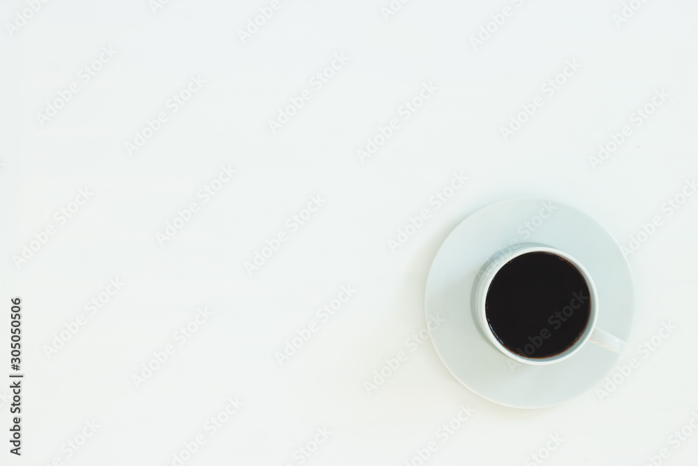 black coffee in a coffee cup top view isolated on white background. with clipping path. black coffee in a coffee cup top view isolated on white background. with clipping path.