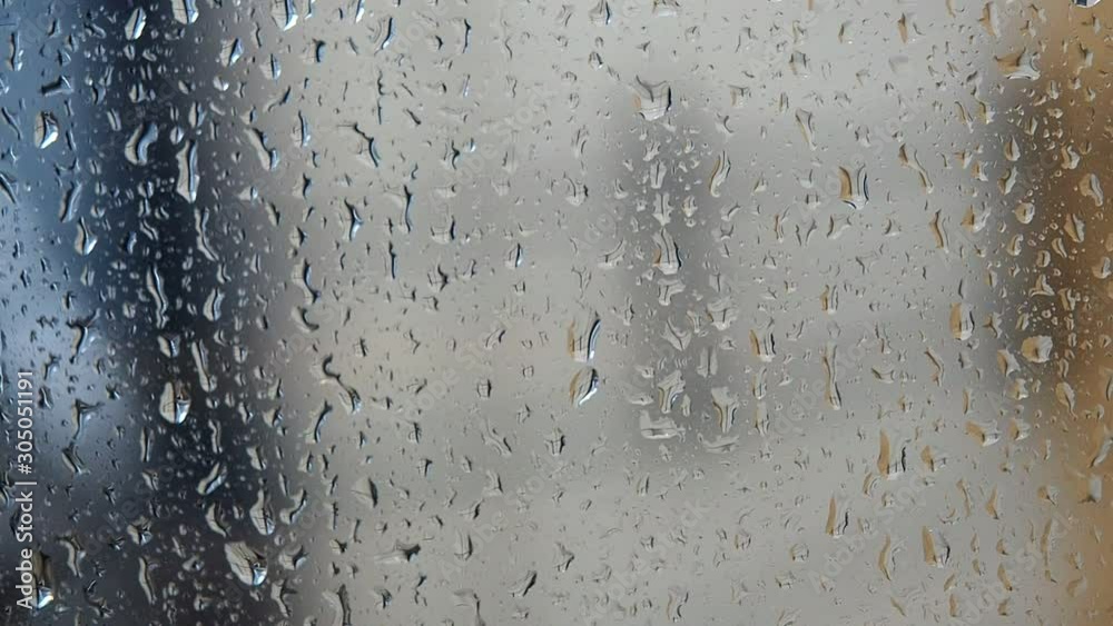 Closeup rian drop on window in the raining day. Closeup rian drop on window in the raining day.