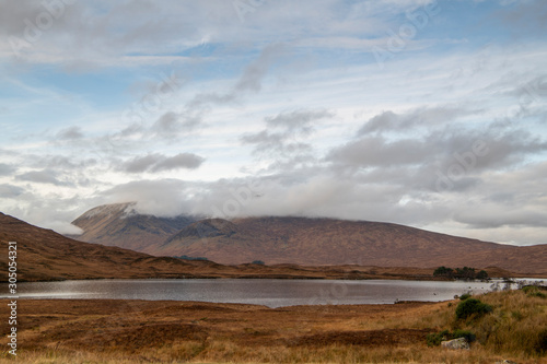 An autumnal 3 shot hdr image of Lochan na h-Achlaise on Rannoch Moor, Argyll and Bute, Scotland.