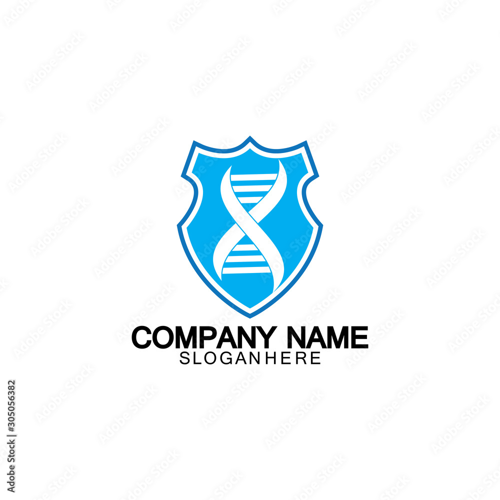 DNA shield logo icon design-vector DNA shield logo icon design-vector