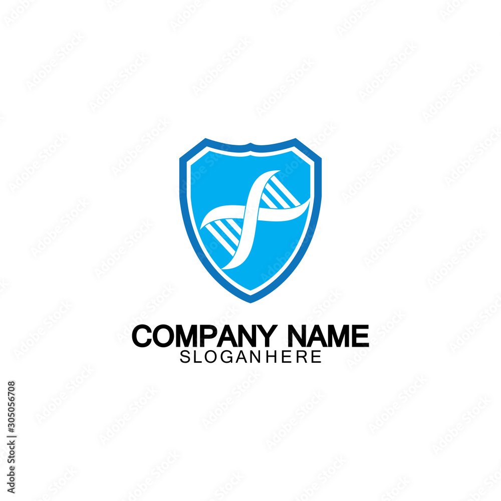 DNA shield logo icon design-vector DNA shield logo icon design-vector
