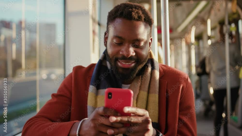 Future. Face Detection. Technological 3d Scanning. Biometric Facial Recognition. Face Id. Technological Scanning Of The Face Of Beautiful Caucasian Man At The Tram For Facial Recognition. Shoted By