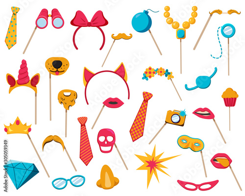 Photo Booth Flat Background 