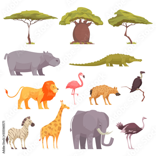 Safari Flora Fauna  Set