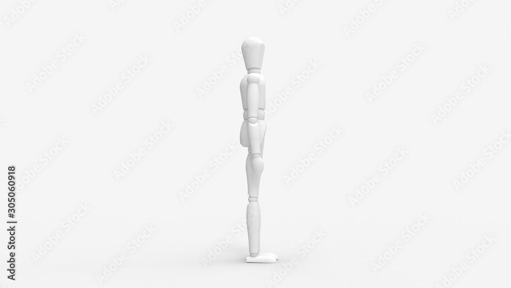 3d rendering of a wooden dummy doll isolated in studio background 3d rendering of a wooden dummy doll isolated in studio background