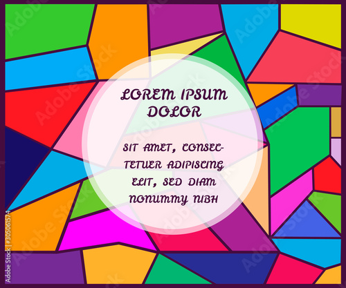 Vector abstract mosaic. Geometric form chaotic blot tile background. Background for card or leaflet.