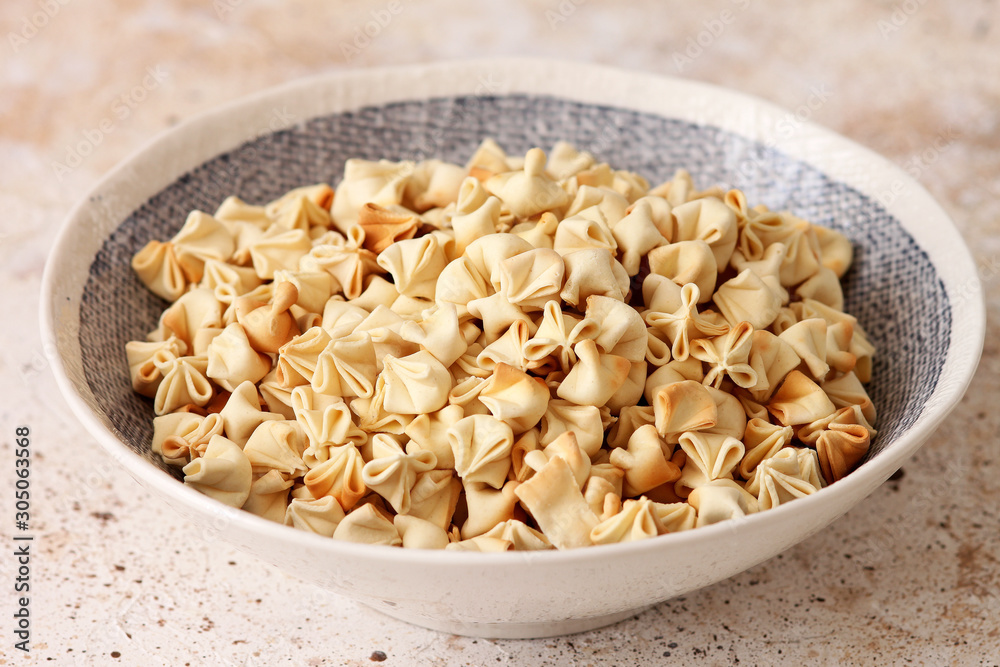 Traditional ptitim pasta (Israeli or pearl couscous) Traditional ptitim pasta (Israeli or pearl couscous)