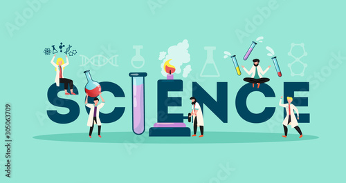Science Lettering Horizontal Banner 