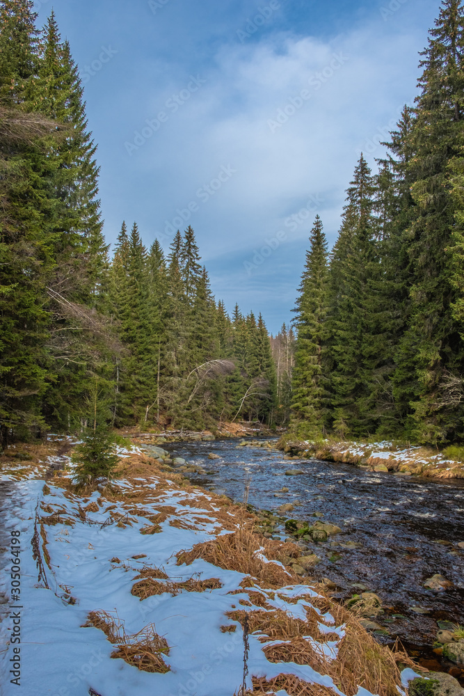Vydra and its surroundings, beautiful river in National Park of the Czech Bohemian forests, Czech Republic. Vydra and its surroundings, beautiful river in National Park of the Czech Bohemian forests, Czech Republic.