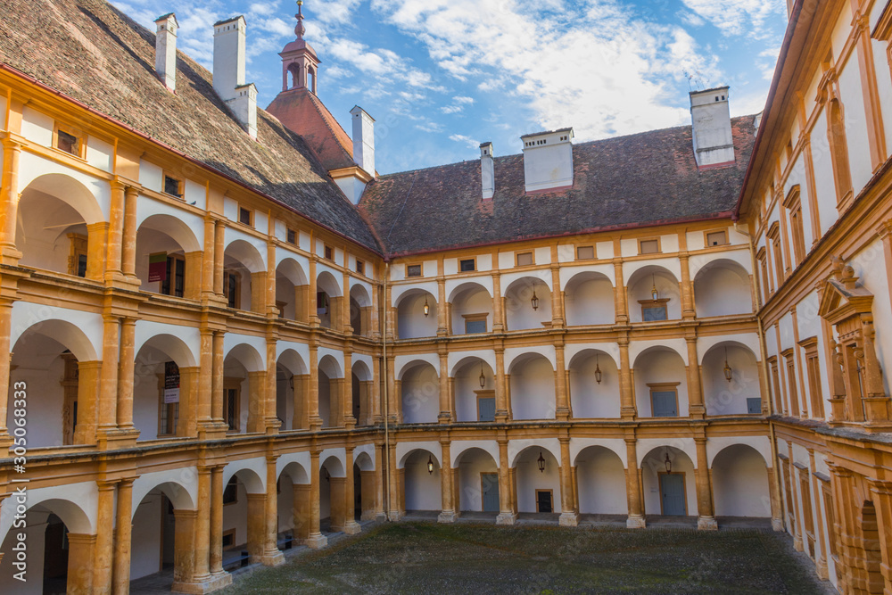 Fototapeta premium Interior courtyard of Eggenberg Palace, the most significant Baroque palace complex in the Austrian province of Styria