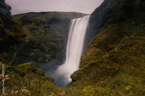 Skógafoss Waterfall in South Iceland. © Jorge Argazkiak