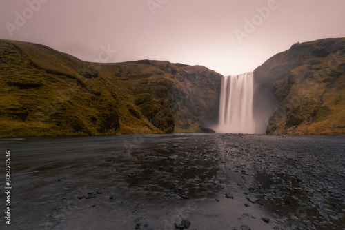 Skógafoss Waterfall in South Iceland.