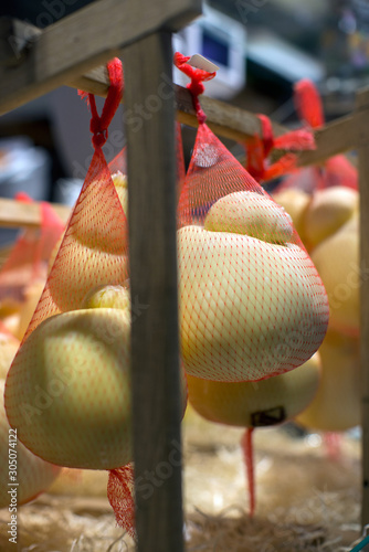 cheese in the net, sale in the store