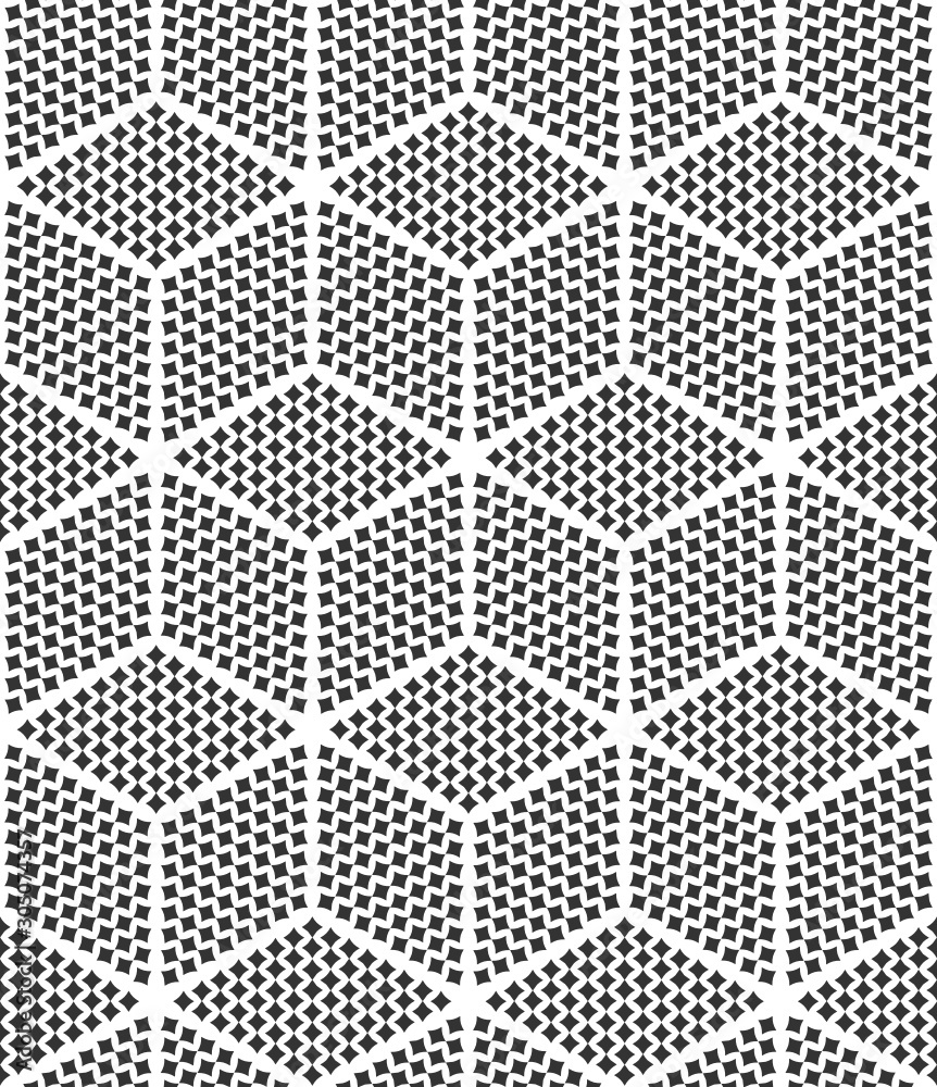 Vector geometric seamless pattern. Modern geometric background with hexagonal tiles.
