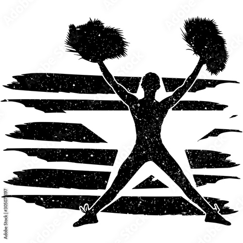 Cheerleading  flag, American Flag, Fourth of July, 4th of July, Patriotic, Cricut Silhouette Cut File, Cutting file
