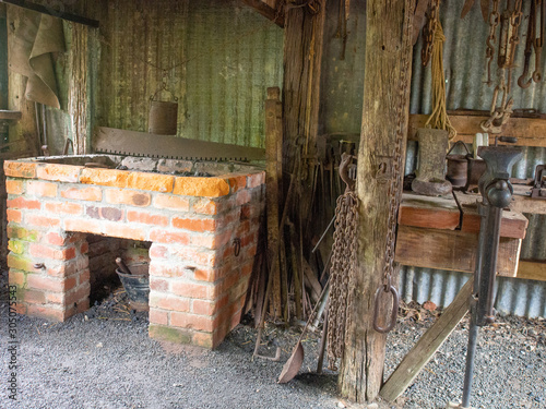 Inside A Historic Blacksmith Shed