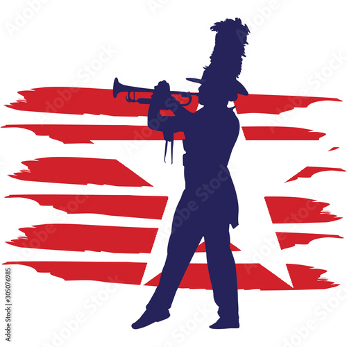 Corps flag, American Flag, Fourth of July, 4th of July, Patriotic, Cricut Silhouette Cut File, Cutting file