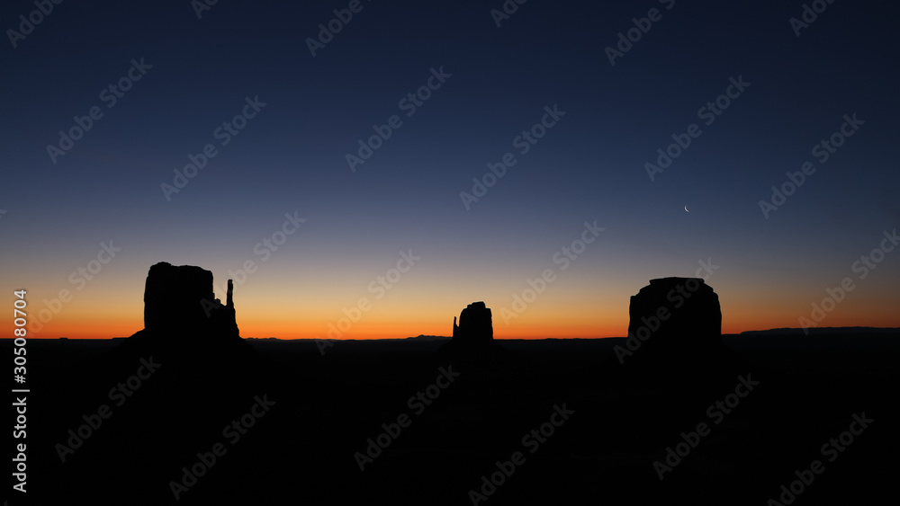 Sunrise in monument valley